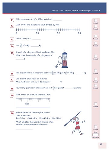 Fractions, Decimals and Percentages Book 4: Year