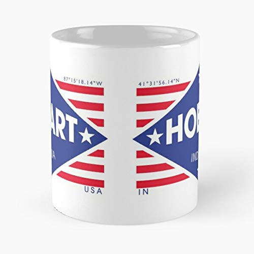 Hobart Indiana Diamond Flag Classic Mug 11 Ounce For Coffee, Tea, Cocoa And