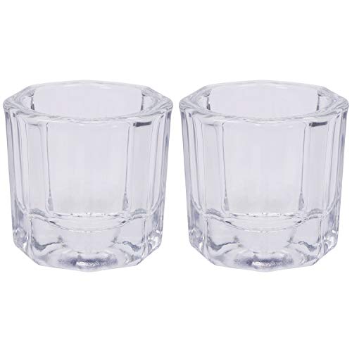 Vasos para Nail Art de Acrílico y Vidrio, 2 Piezas miniatura 1