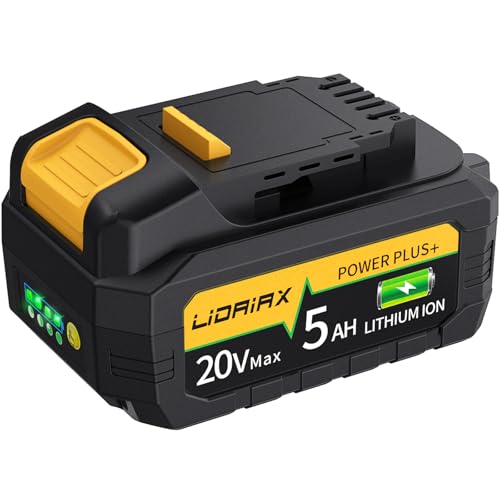 Image of True Capacity Replacement Battery Compatible with Dewalt 20V Max Tool, Automotive Grade Lithium Ion Cells, V0 Highest Grade Fireproof Case, Longer Runtime - 5.0AH, 1 Pack