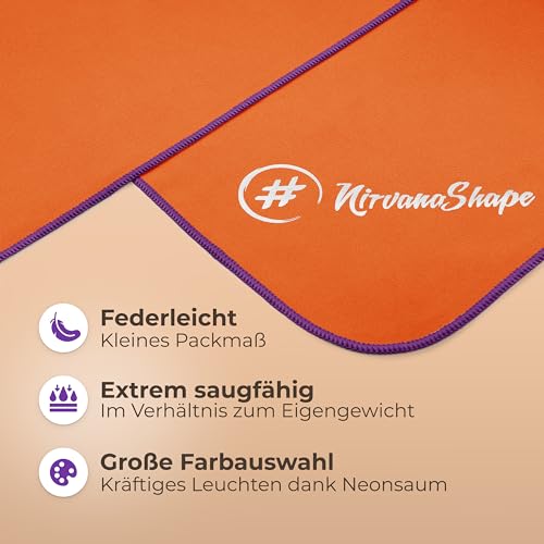NirvanaShape Mikrofaser Handtuch - Reisehandtuch, Badetuch für Urlauber - kompakte, schnelltrocknende Microfaser Handtücher als Strandtuch… – Ansicht 2