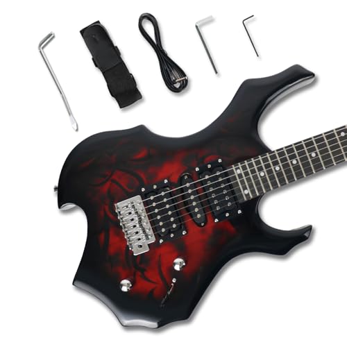 HYFIRE Flame-Shaped Electric Guitar with HSH Pickups
