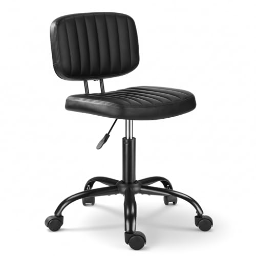 TactFire Ergonomischer Rollhocker mit Rückenlehne Arbeitshocker Drehhocker...