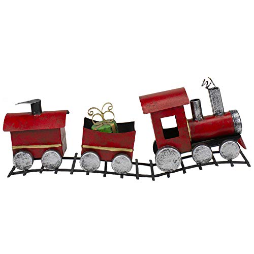 Northlight Triple Car Metal Train Christmas Decoration - 15