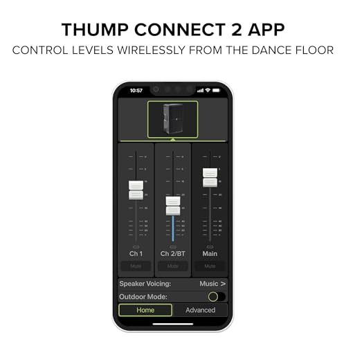 Image of Mackie Thump210XT 10 inch 1400W Enhanced Compact Powered Loudspeaker with Bluetooth System Control