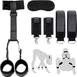 LYZD WAND Black Adjustable Nylon BDSM Bondage Sets Bdsms Kit Bondagewear Women for Men and Women Bed Restraints for Sex Bed Tie Down Straps Adult Sex Resistant Tie Up for Women Sweatshirt