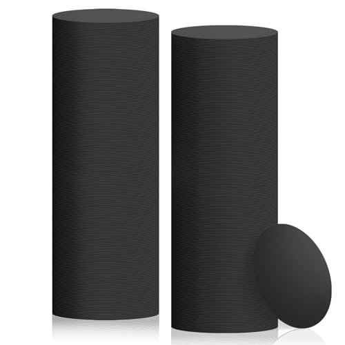 Disposable Paper Bar Coasters 400 Pcs Black 4 Inch Coasters for Drinks Absorbent & Non Slip for Bars Restaurants Family Gathering DIY Crafts Arts Wedding Use (Black)