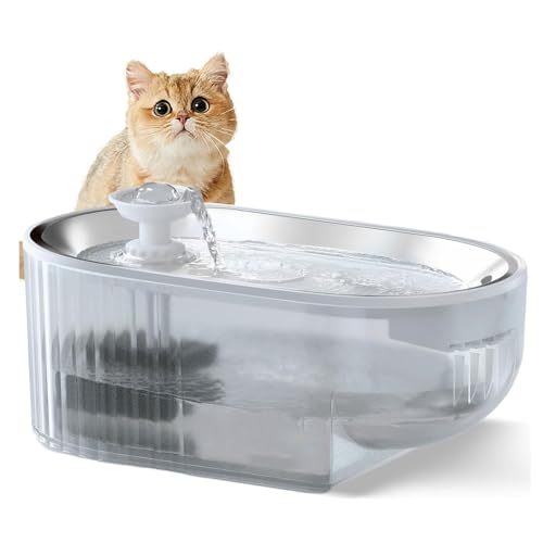 Fuente de Agua para Gatos de Acero Inoxidable PANKERS