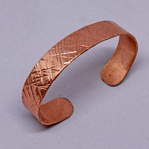 Textured Copper Cuff Bracelet, Open Bangle Bracelet