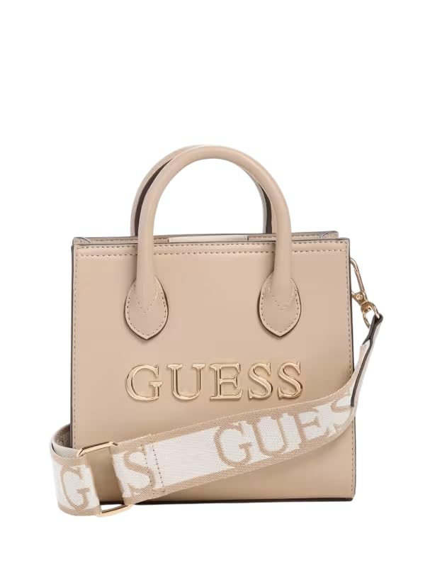 GUESS Factory Mini bolsa feminina Irvington, Latte, Transversal