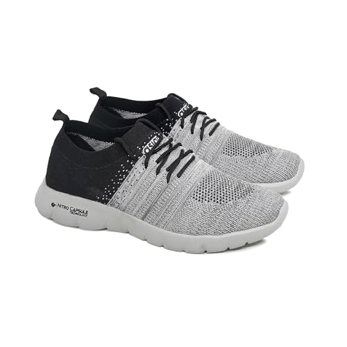 Image of ASIAN Storm-02 Men's Walking Shoes with Stretch-Knit Fit, Nitro Capsule Cushioning & Flexible Lightweight Sole