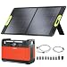 Produktbild CTECHi Tragbare Powerstation 1210Wh mit 100W Faltbar Solarpanel, Mobiler Stomespeicher LiFePO4 Batterie mit 2x1500W 230V AC Steckdosen, Solar Generator für Camping,Heimwerken und Notstromaggregat