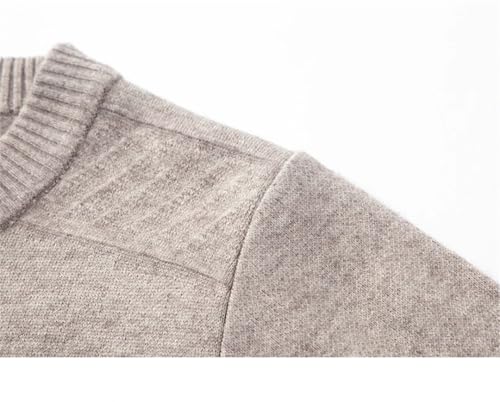 Men's Single Breasted Cardigan Solid Color Fashion Casual Knitted Sweater Warm Round Neck Sweater4