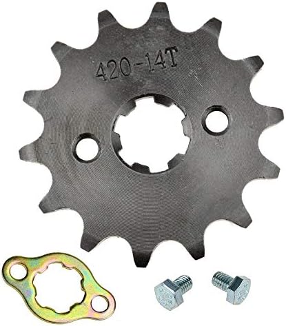 HIAORS 420 14T 17mm Motorcycle Front Engine Sprocket for 50cc 70cc 110cc 125cc 140cc 160cc Honda HONDA Z50 CT70 Speed Mini Bike TaoTao Roketa Coolster Sunl Lifan Chinese ATV Quad Dirt Bike