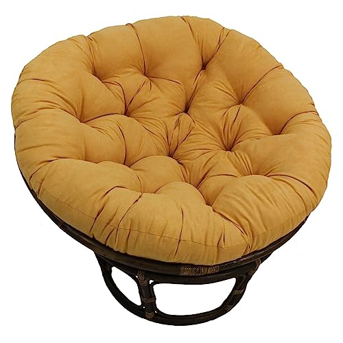International Caravan Furniture Piece Rattan 42-Inch Papasan Chair with Micro Suede Cushion