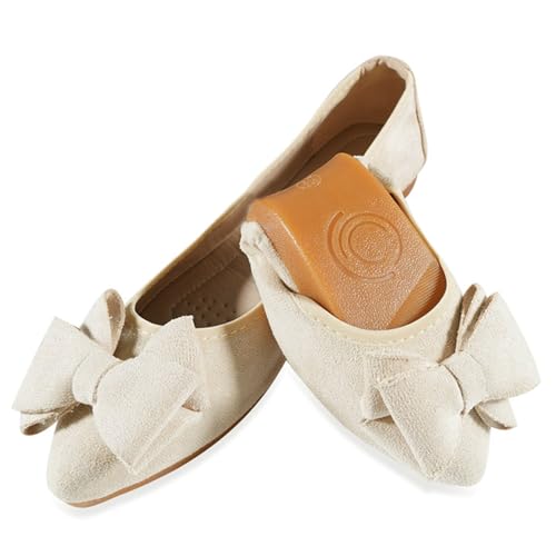 Women Ballet Flats Fashion Bowknot Suede Comfort Pointed Toe Slip