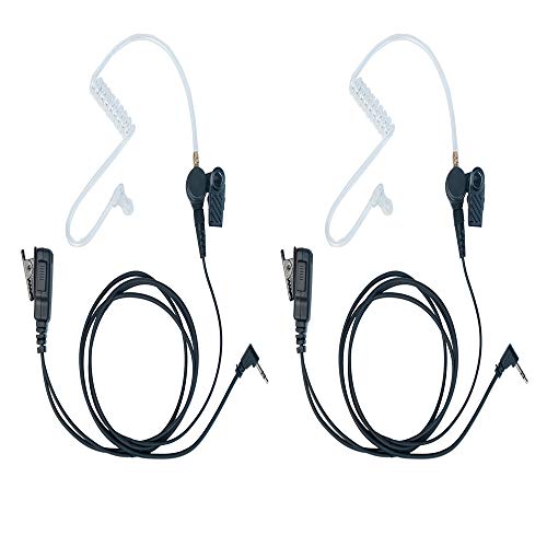 Caroo 1 Pin 2.5MM Nipple Covert Acoustic Tube Earpiece Headset with PTT Mic