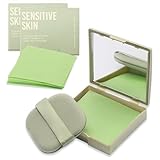 300-Sheet Oil Blotting Paper for Face - Portable Puff & Mirror with Blotting Papers for Oily Skin and Makeup - Facial Oil Absorbing Sheets for Shine Control and Grease Removal