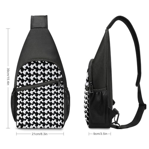 Bolso cruzado negro para deporte y viaje miniatura 2