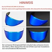 PSLER Helm Visier für Shoei NXR2 Z8 RF-1400 CWR-F2 CWR-F2R X-Fifteen X15 X-SPR Pro Verspiegelt Helmvisier Getöntes Visier Motorradhelm Zubehör Ersatz(Tiefes Blau) – Ansicht 2