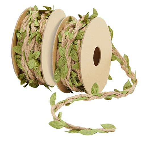 Ghirlanda Verde di Foglie - Pianta di Vite in Iuta...