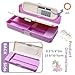 Ristpal Multifunctional Pencil Case for Girls Boys, Pencil Box with Calculators, Sharpener, Stationery Set, Perfect Stationery Gift for Kids & Teens (Purple)