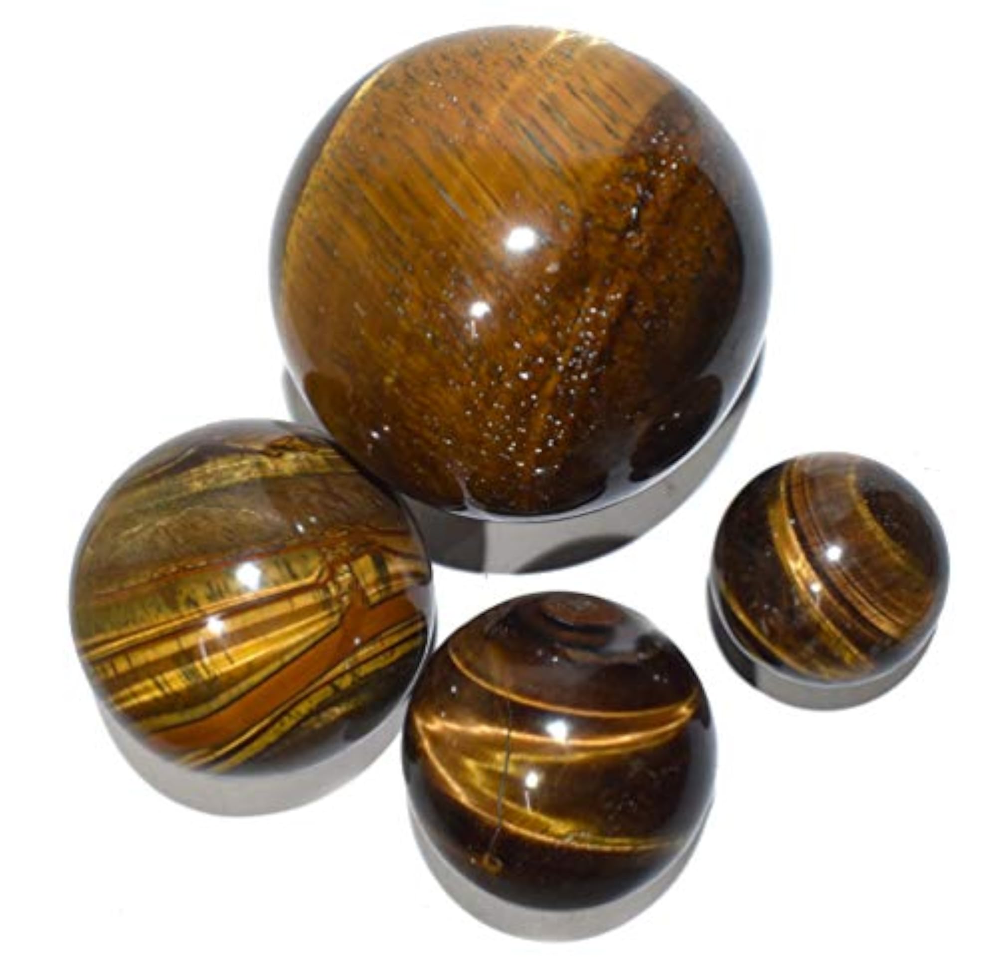 Tiger Eye Sphere Ball for Chakra Balancing, Natural Healing Stone