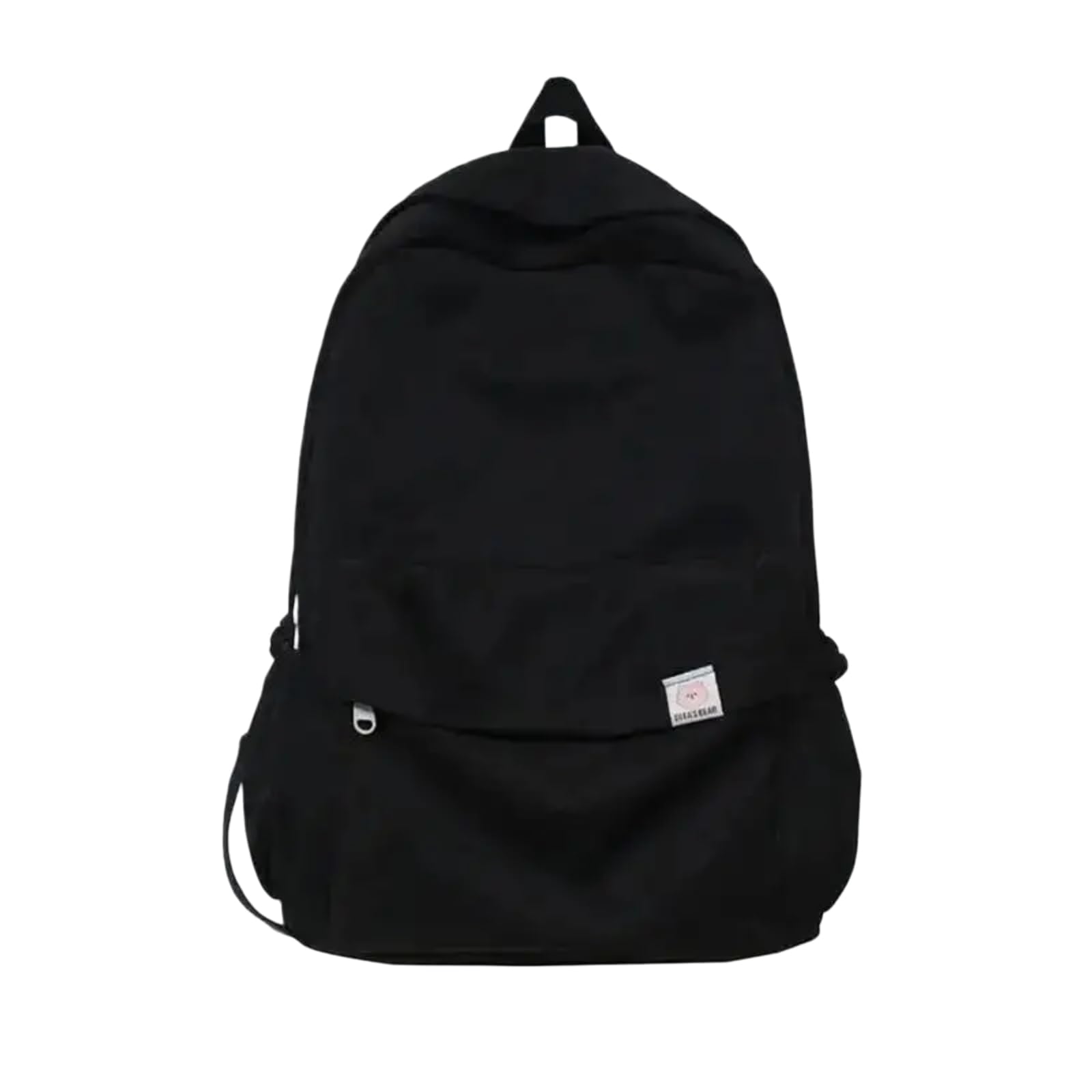 Schulrucksack Wasserdichter Nylon-Rucksack, Praktischer Rucksack Für Teenager, Ideal Schulstudien, Tägliche Pendel- Und Kurzureisen-16 Inches-Black