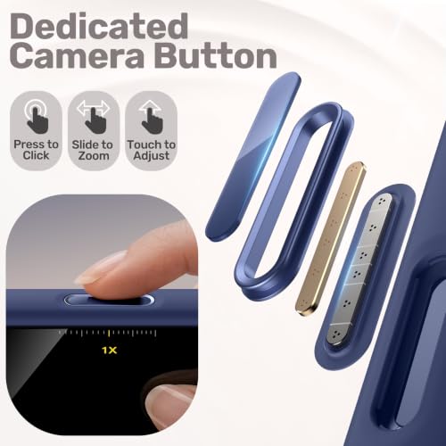 JETech Silikon Hülle für iPhone 18 Pro Max/17 Pro Max, Dunkelblau – Ansicht 6