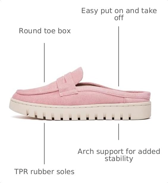 Image of Cvistpieo Womens Comfortable Slip On Loafers Indoor Outdoor Business Casual Mules Shoes for Women