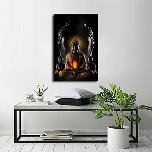 Ffzrr Religion Buddha Statue Canvas Art Poster & Wall Art Picture Print Modern Family Bedroom Decor Posters 16X24Inch(40X60Cm) #TOP5