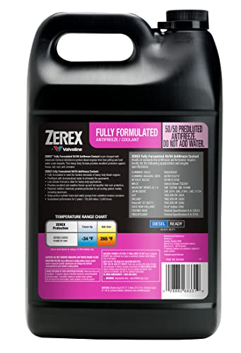 Zerex Fully Formulated Pink Heavy Duty (HD) 50/50 Ready-to-Use Antifreeze/Coolant 1 GA
