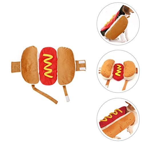 STOBOK Hot Dog Pet Traje para Gatos E Cães de Natal Pet Roupa Photo Prop Hambúrguer Pet Gato Traje T