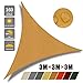 Produktbild JYYnet Sonnensegel, Sonnensegel Sonnenschutz Sonnensegel Wasserdicht UV-Schutz Polyester Sonnensegel für Garten Balkon Terrasse Camping (3×3×3m, Sand)