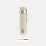 Contigo SnapSeal 24 oz Water Bottle w/Carry Strap & Reusable Straw | Vacuum-Insulated Stainless Steel for Hot & Cold Drinks | Spill-Proof Lid | BPA & Lead-Free | Dishwasher Safe
