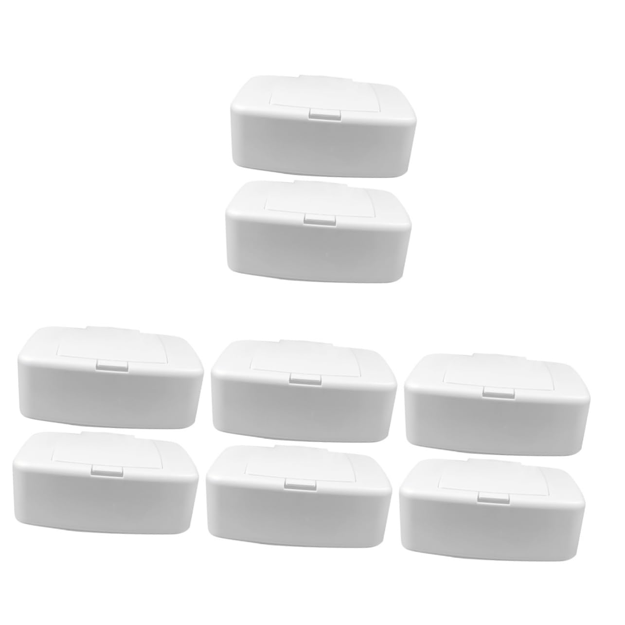 Garneck 8 Pièces boîte de Rangement pour lingettes humides Range Bureau Trousse de Rangement Voyage décorer lingettes pour bébés étui à lingettes Portable Porte-lingettes décoratif Auto PP