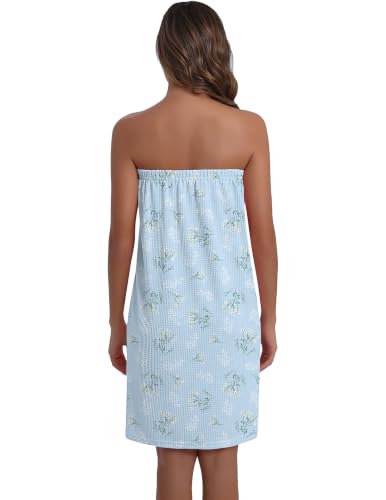 Image of Ekouaer Waffle Robes For Women Bath Wraps Lightweight Bathrobe