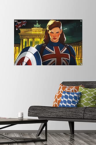 Póster Capitán Carter Marvel con alfileres para colgar sin estropear ni romper tu pared 2