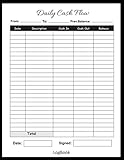 Daily Cash Flow Log Book: Large Daily Cash Book and Financial Record Journal - 120 Pages - Cash Flow Ledger Book - Cash Monitoring and Tracking Register Notebook