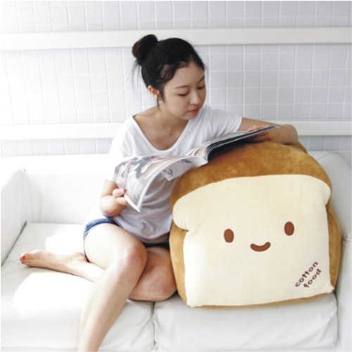 cuddly dual face bread cushion plush toy gift doll big size 27.5