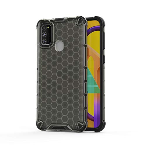 Image of Glasgow Back Case Cover for Samsung Galaxy M30s Shockproof Military Grade Back Case Back Cover - Black