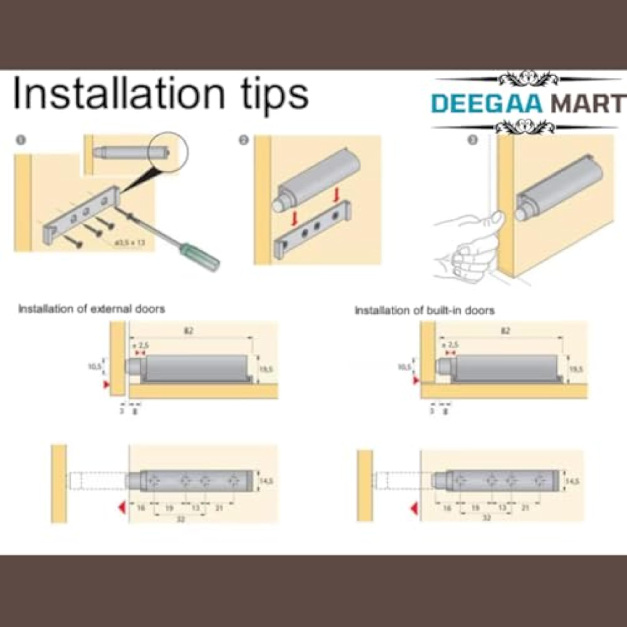 DEEGAAMART Push to Open Door Latch