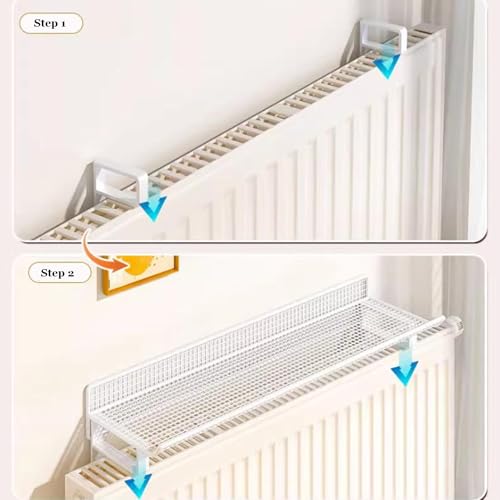 Étagère de radiateur en fer flottante pour organisation intérieure - 7