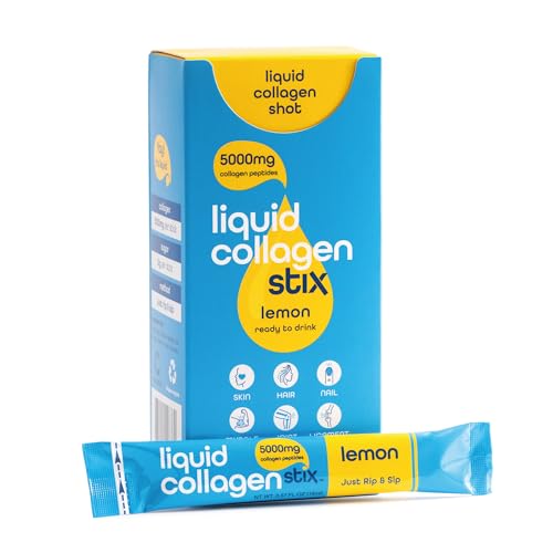 Liquid Collagen Stix - Hydrolyzed Liquid Collagen Peptides for Women & Men - Grass-Fed Bovine