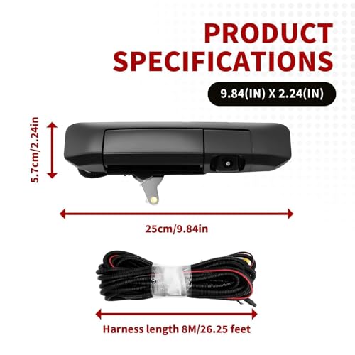 Image of Nakkaa Tailgate Handle Rear View Backup Camera Compatible with Tacoma 2005-2014 Tailgate Door Handle with Replacement Parking Cameras 6909004020