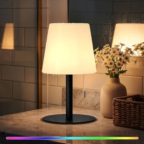 uuffoo Shower Lamp Rechargeable Cordless Light Waterproof for Bathroom Spa