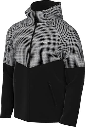 Nike Laufjacke Sphere Miler Wasserabweisende Therma-Fit Laufjacke Für Herren, Black/Black/Reflective Silv, FZ1111-010, L