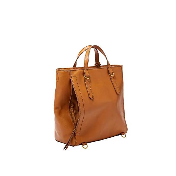 Fossil-Womens-Camilla-Leather-Convertible-Small-Backpack-Purse-Handbag Fossil Women's Camilla Leather Convertible Small Backpack Handbag, Tan
