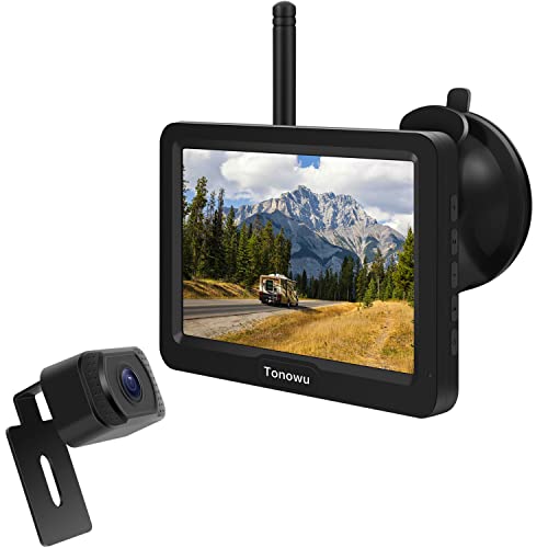 Tonowu バックカメラモニターセット ワイヤレスバックカメラ24v...