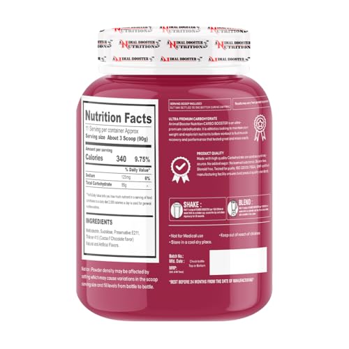 Image of Animal Booster Nutrition Carbo Booster| 85gm of Carbohydrate in 90gm of serving| For Gain Weight, Build Muscle & Fuel Energy | 1Kg Chocolate Flavour